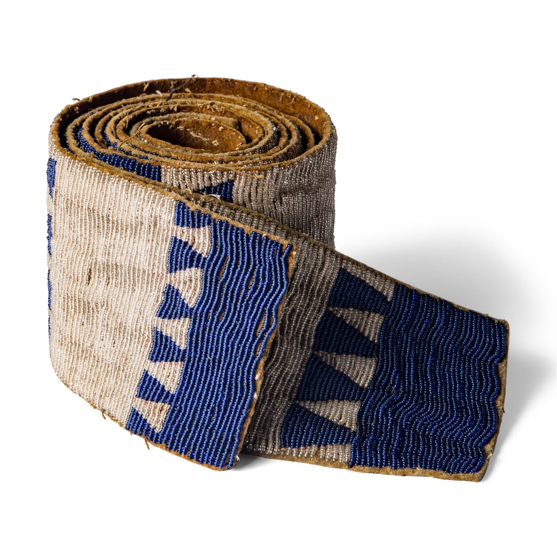 Pawnee Beaded Buffalo Hide Legging Strips (1 of 3)
