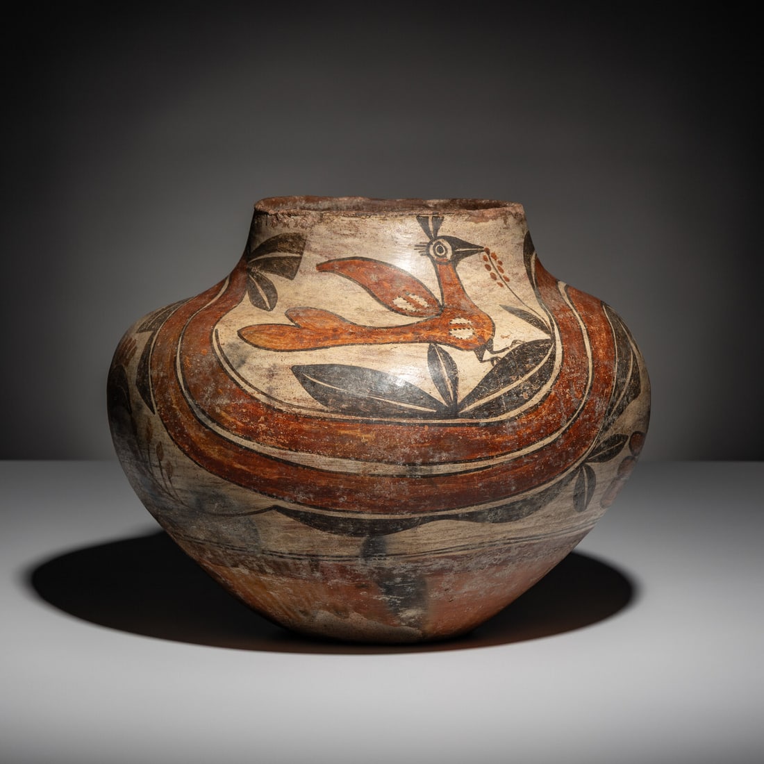 Zia Pottery Olla, with Parrots (1 of 6)