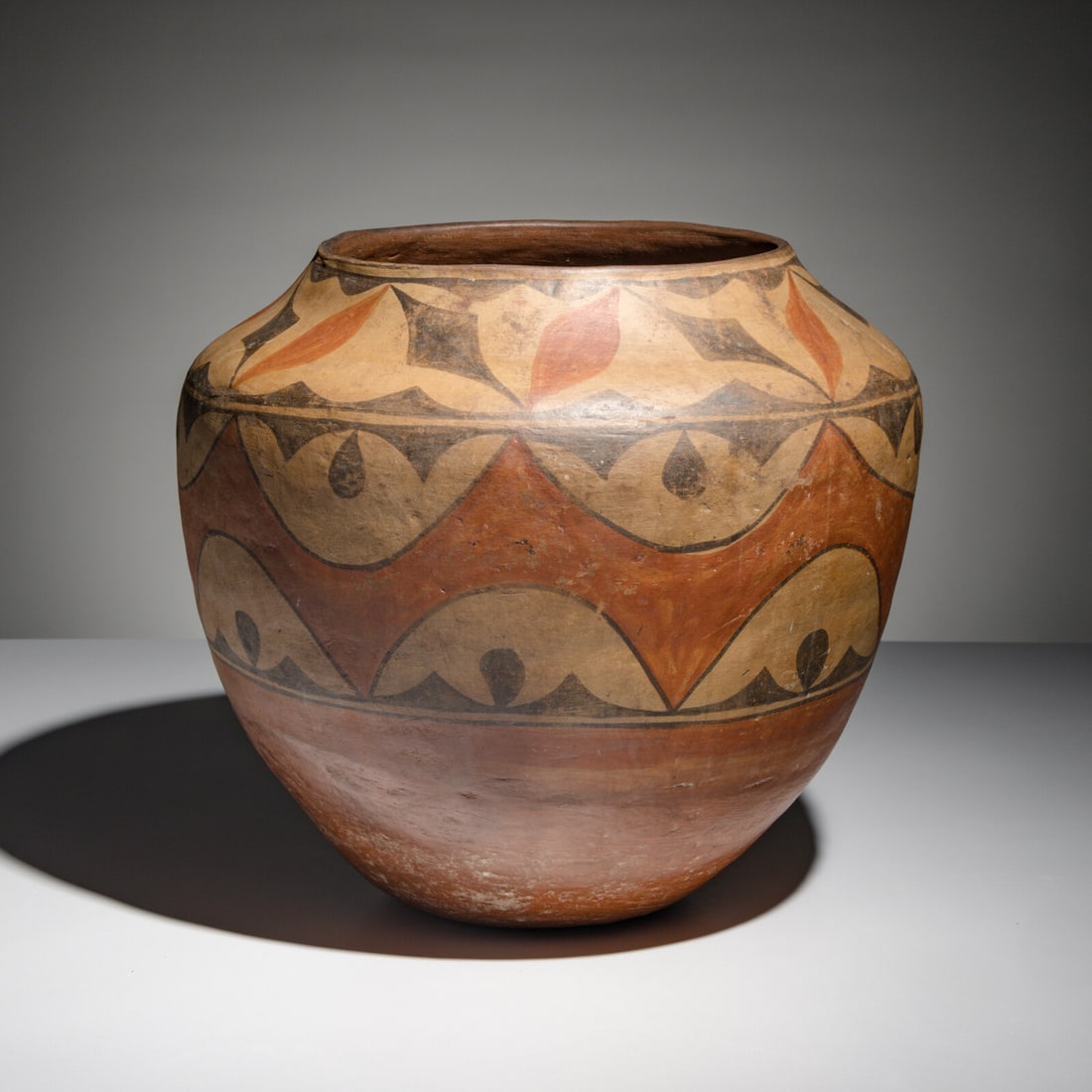 Zia Polychrome Pottery Storage Jar (1 of 4)