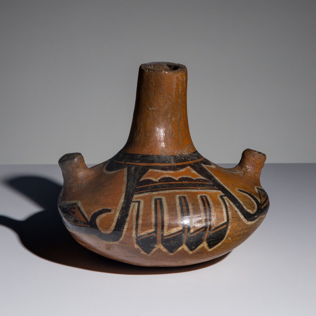 Annie Healing Nampeyo, Attributed (Hopi-Tewa, 1884-1968) Hopi Lug-Handled Pottery Canteen (1 of 4)