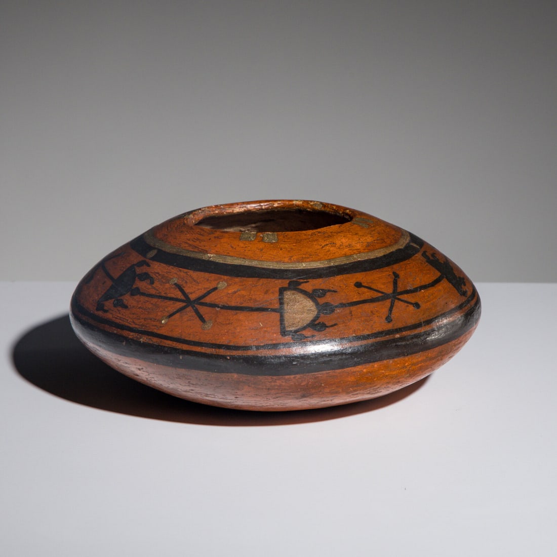 Annie Healing Nampeyo, Attributed (Hopi-Tewa, 1884-1968) Redware Polychrome Pottery Jar, with Bear (1 of 4)