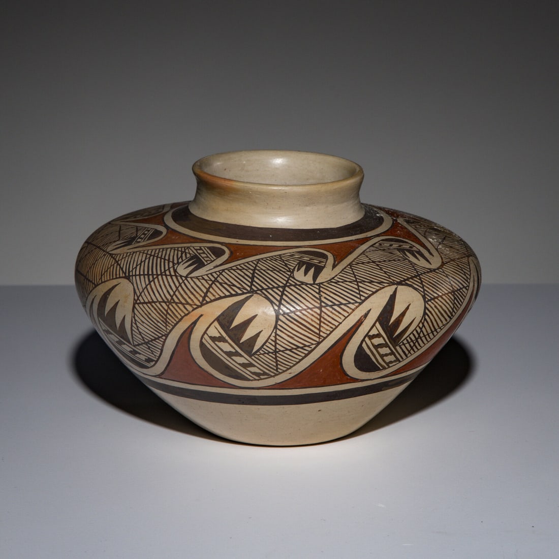 Fannie Nampeyo (Hopi-Tewa, 1900-1987) Pottery Jar, Migration Pattern (1 of 4)