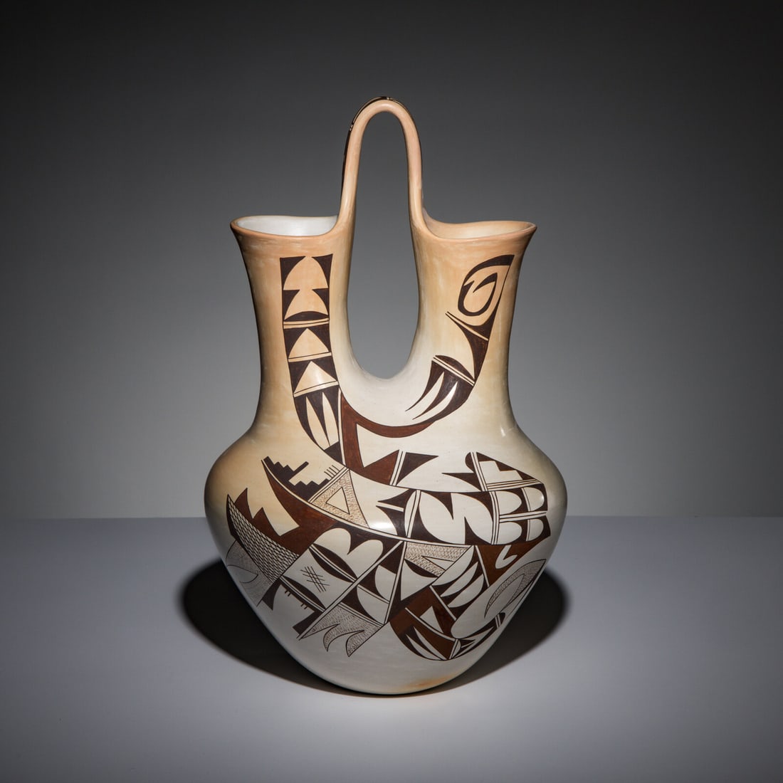 Joy Navasie (Hopi-Tewa, 1919-2012 Pottery Wedding Vase (1 of 4)