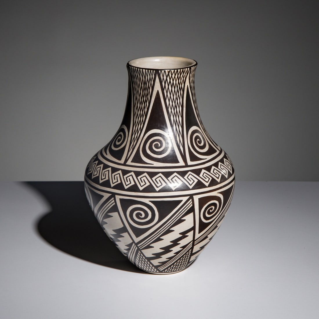 Helen Naha (Hopi-Tewa, 1922-1993) Pottery Jar, Awatovi Star Design (1 of 4)