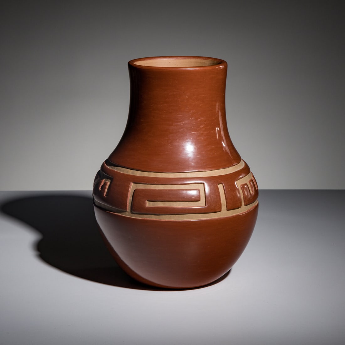 Margaret Tafoya (Santa Clara, 1904-2001) Carved Redware Vase (1 of 4)
