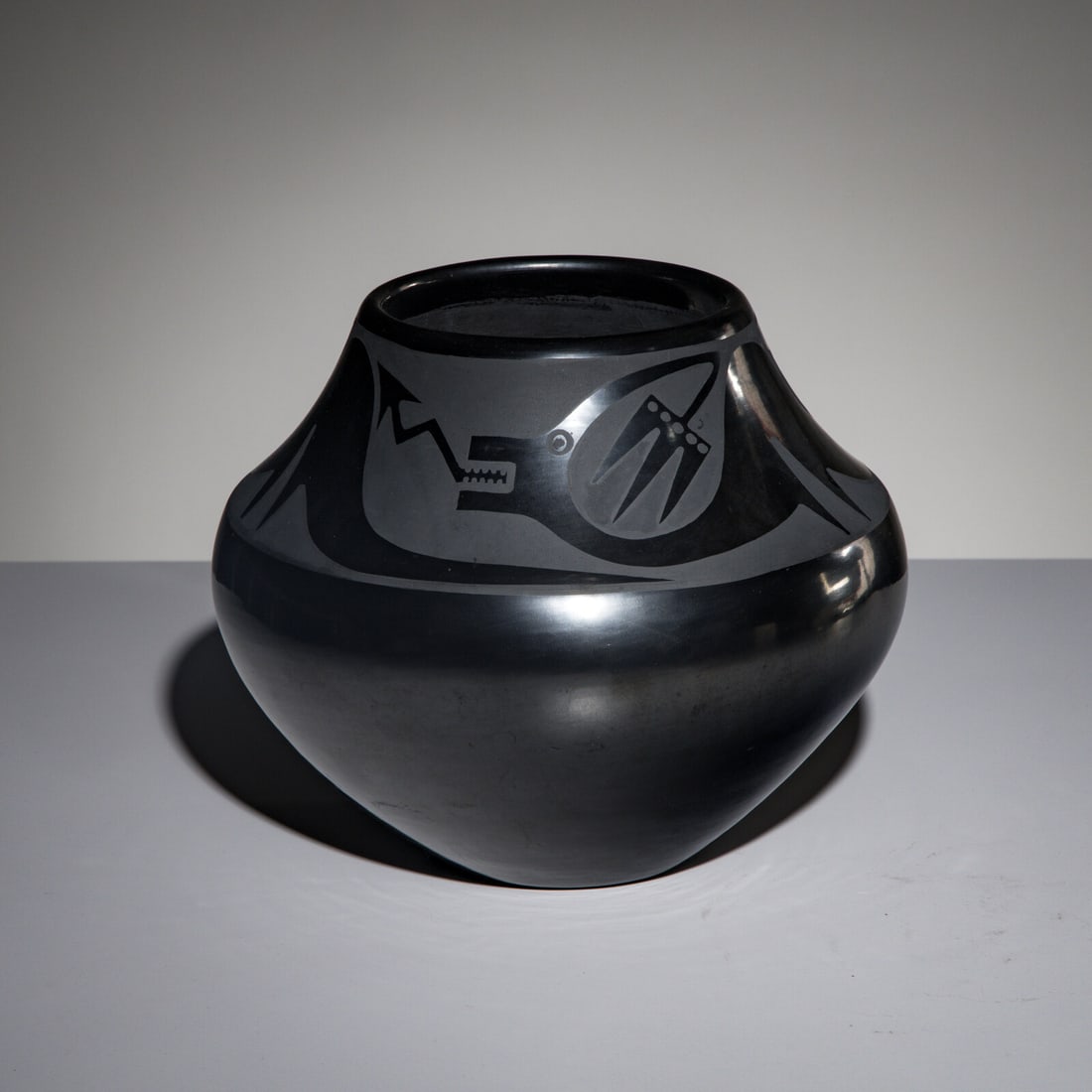 Maria Martinez and Popovi Da (San Ildefonso, 1887-1980 / 1923-1971) Blackware Pottery Jar, Gunmetal (1 of 4)