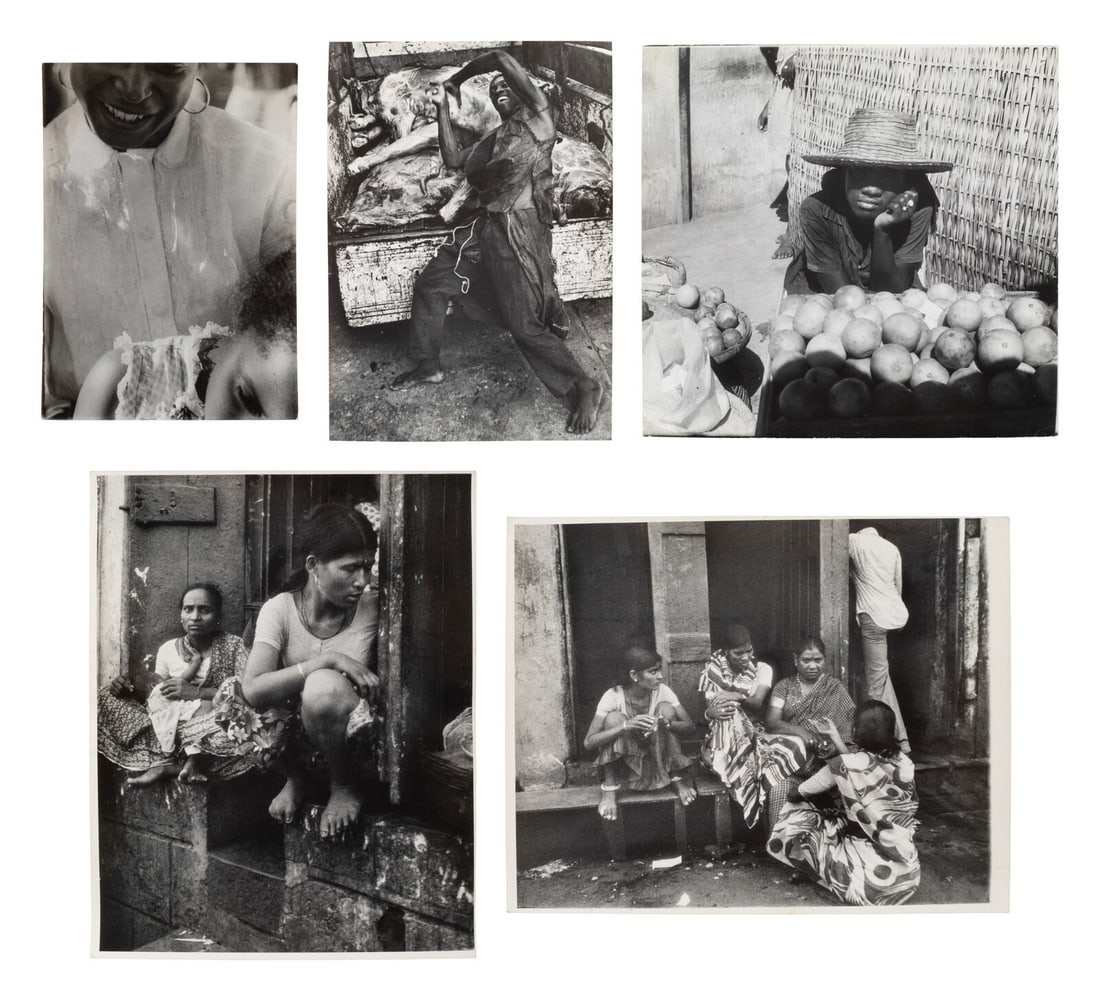 Leon Levinstein (American, 1913-1988) Five Works from Street Scene: Leon Levinstein (American, 1913-1988) Five Works from Street Scene gelatin silver prints two signed in blue ink, verso; three with artist's stamp, verso largest: 13 5/8 x 10 1/2 in. Property from the 