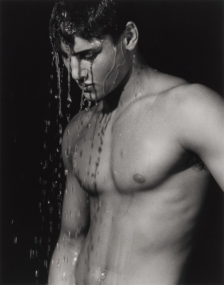 Bruce Weber (American, b. 1946) Justin Lazard, NYC, 1986: Bruce Weber (American, b. 1946) Justin Lazard, NYC, 1986 gelatin silver print signed, titled, dated, and numbered 10/15 in pencil and bearing pencil notations, verso 16 1/2 x 13 3/8 in. Property of a 