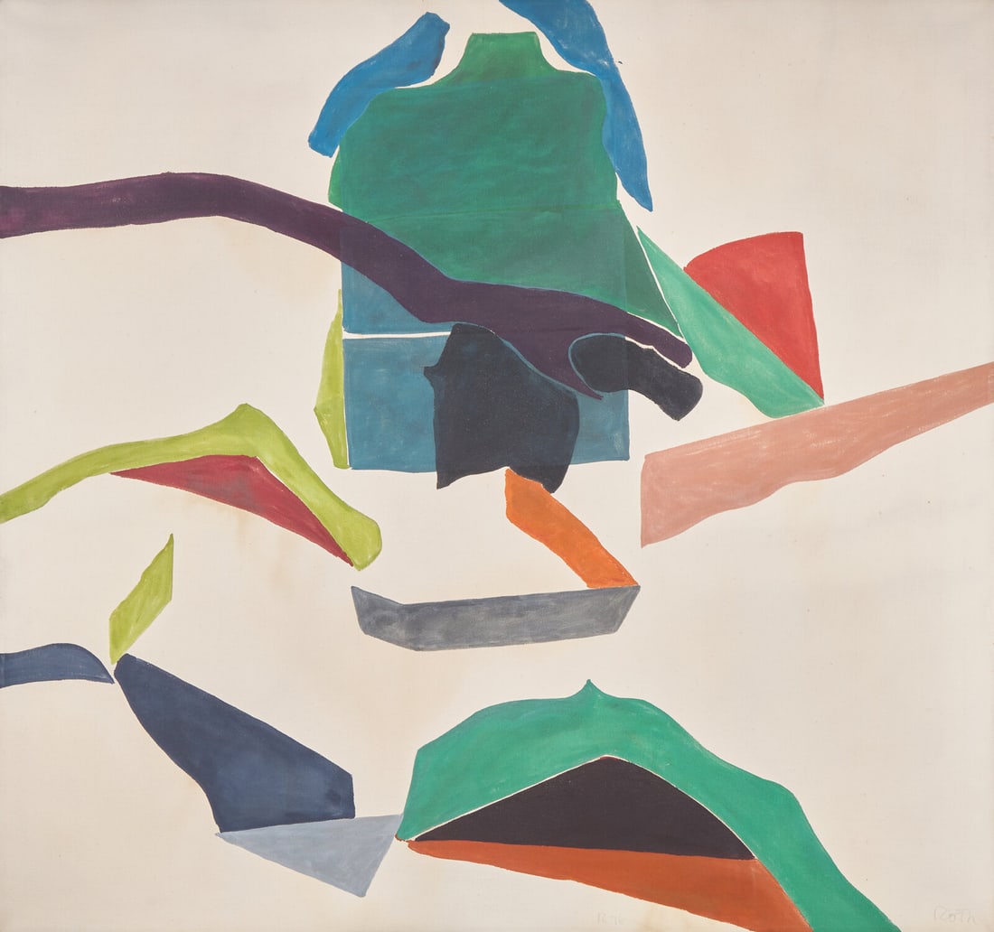 Jack Roth (American, 1927-2004) Untitled, 1976: Jack Roth (American, 1927-2004) Untitled, 1976 acrylic on canvas signed Roth (lower right); signed again and dated R 76 (lower center); and signed again and dated (along left edge) 61 7/8 x 65 3/4 in.
