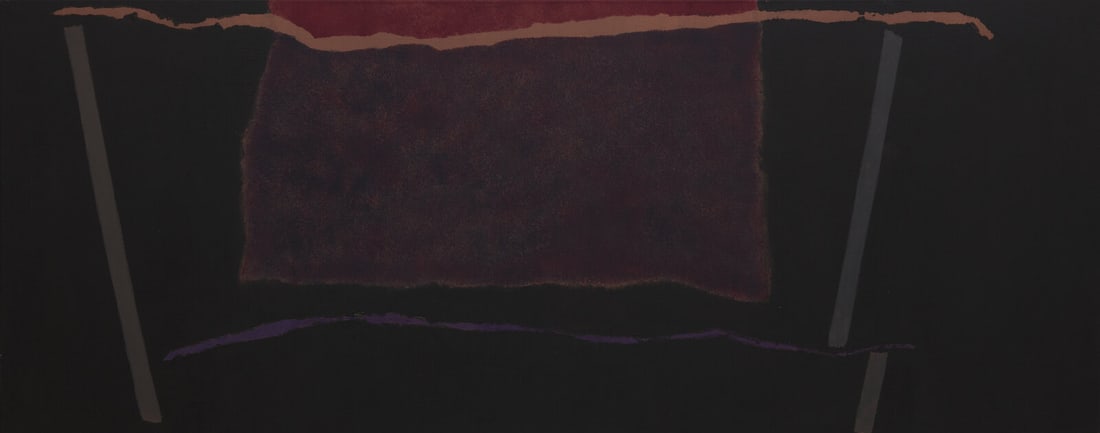 Theodoros Stamos (American/Greek, 1922-1997) Abstract in Black, Gray, Purple, and Red, c. 1980 (1 of 3)