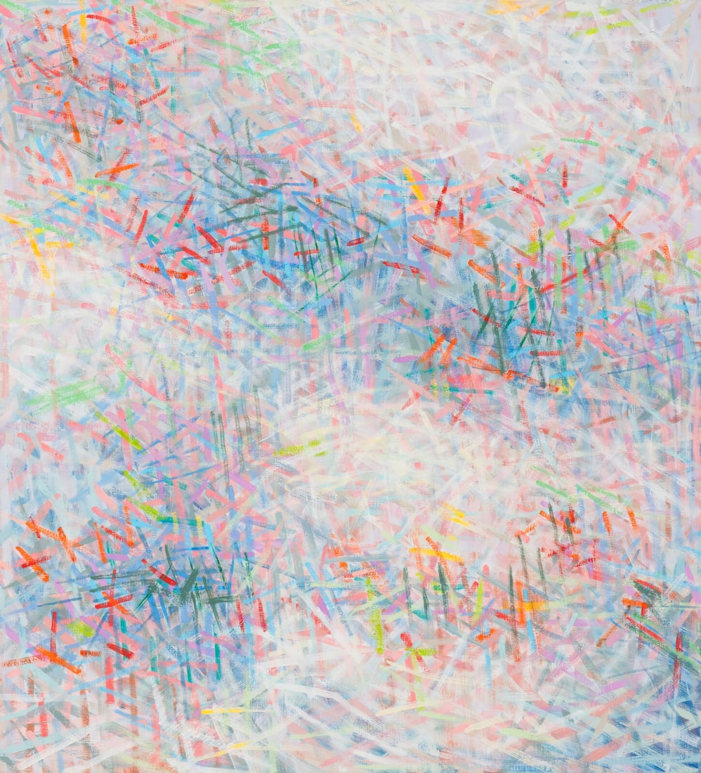 Leonard Nelson (American, 1912-1993) #76, 1989: Leonard Nelson (American, 1912-1993) #76, 1989 oil and acrylic on canvas signed L. Nelson, dated, stamped by the Artist's Estate, and numbered #335 (on the reverse) 54 x 50 in. This lot is located in 