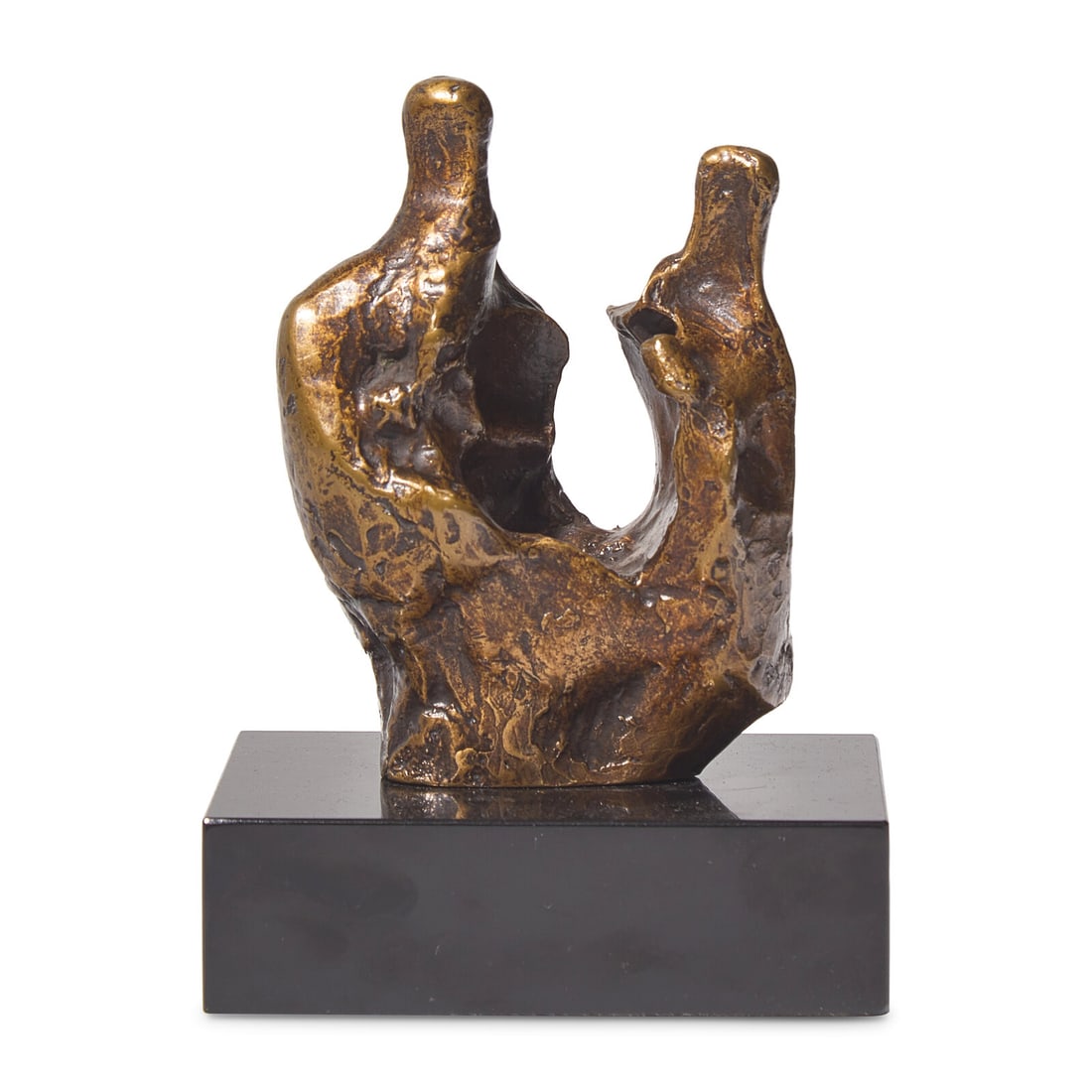Henry Moore (British, 1898-1986) Mother and Child: Bone, 1963: Henry Moore (British, 1898-1986) Mother and Child: Bone, 1963 bronze with brown patina incised Moore and numbered 4/6 (rear lower edge) height: 5 3/4 in. Property from the Collection of the Brooklyn M