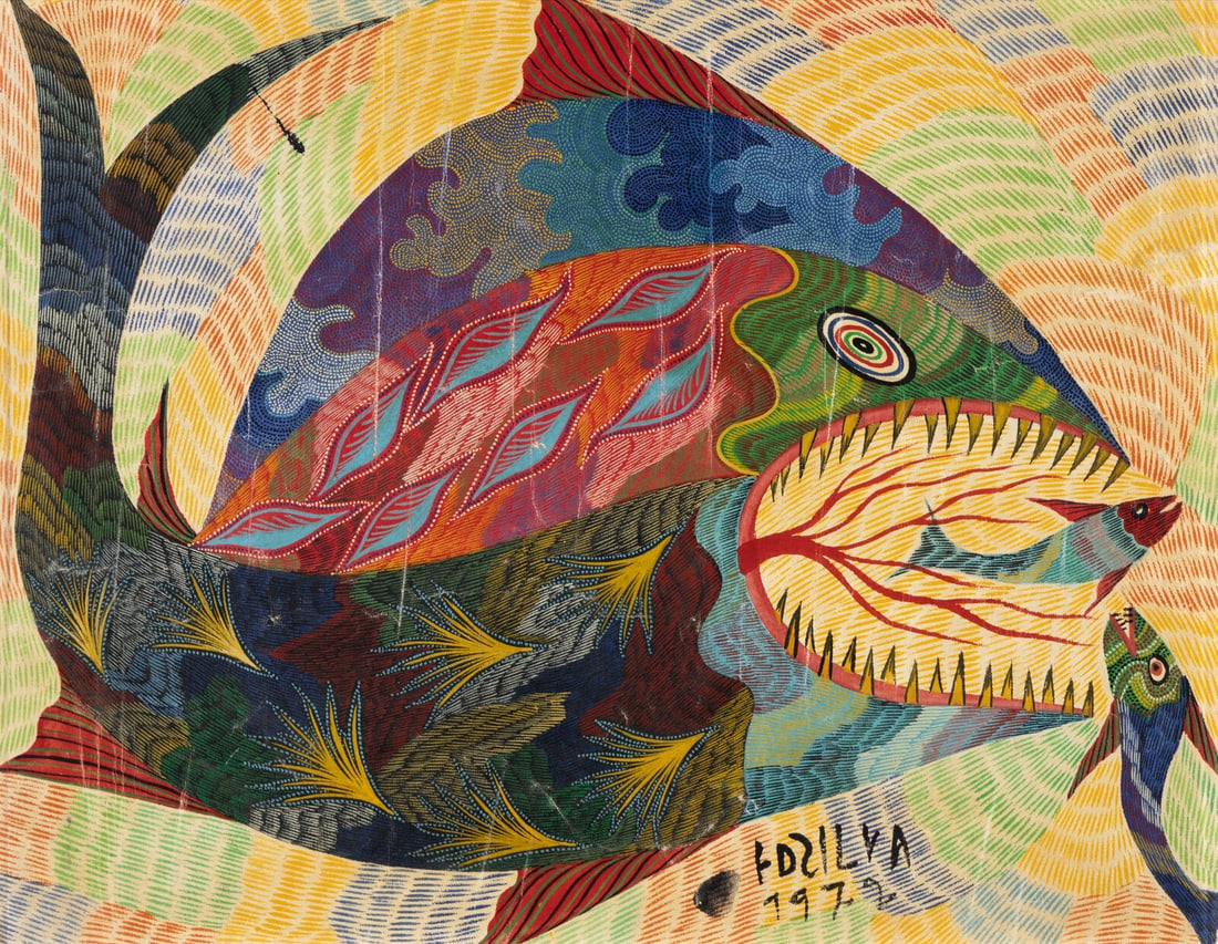 Chico da Silva (Brazilian, 1910-1985) Untitled, 1972 (1 of 3)