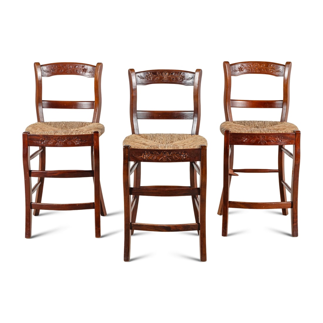 A Set of Three Rustic Counter Stools (1 of 17)