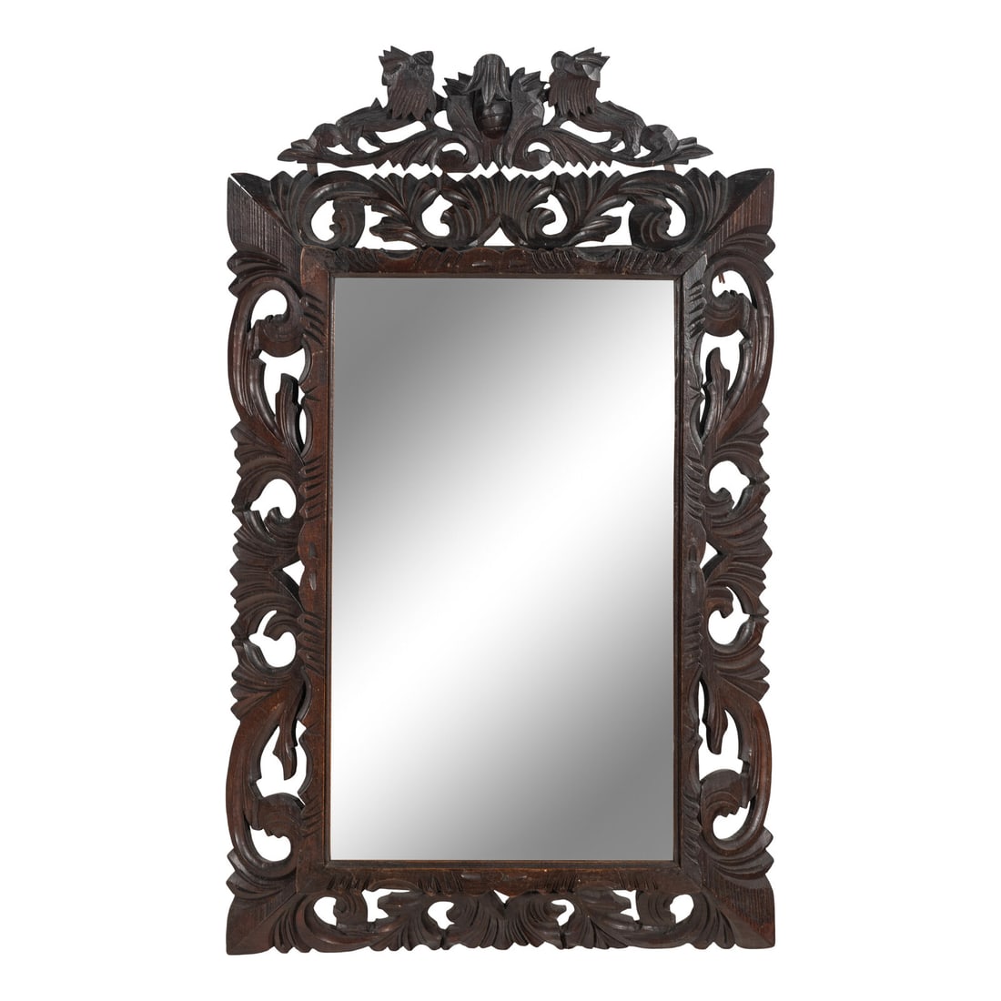 An Italian Carved Oak Mirror (1 of 2)