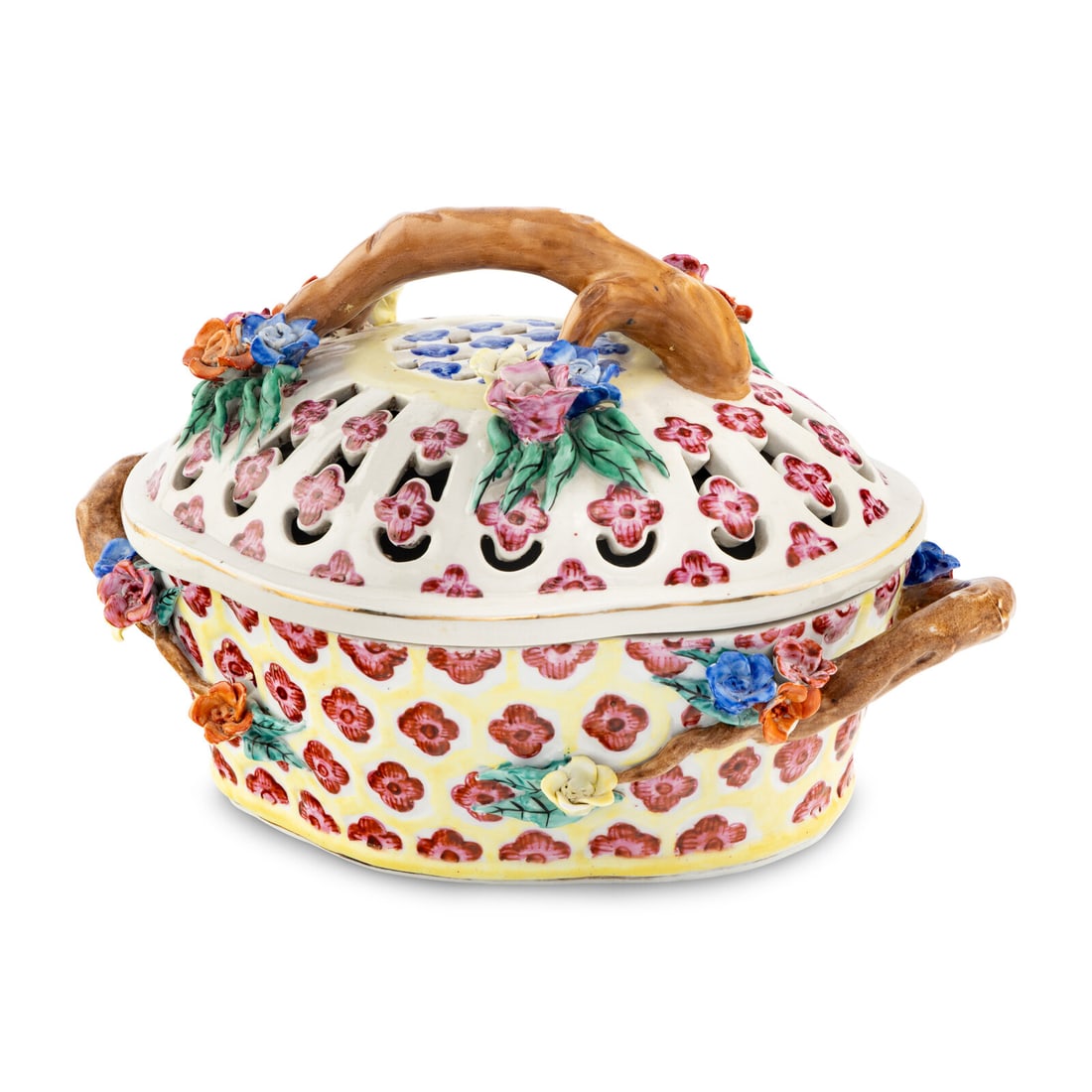 A Chinese Polychrome Glazed Earthenware Tureen (1 of 17)