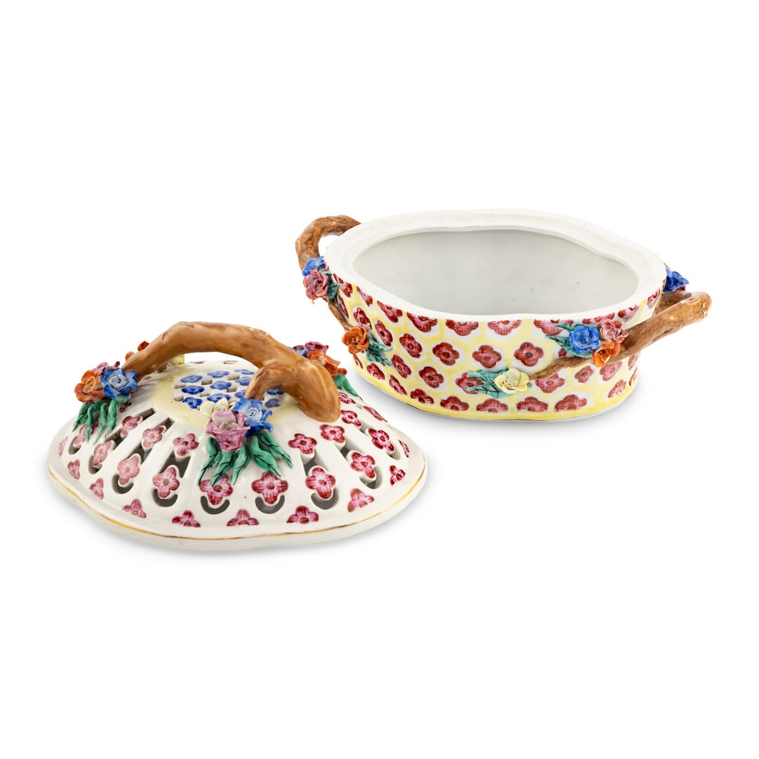 A Chinese Polychrome Glazed Earthenware Tureen - 2