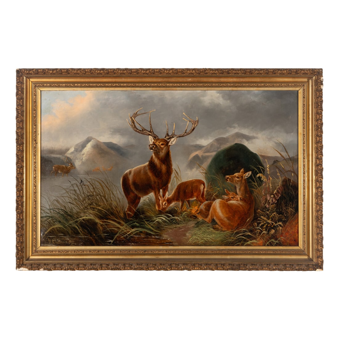 Robert Cleminson (British, 1864-1903) Family of Deer (1 of 19)