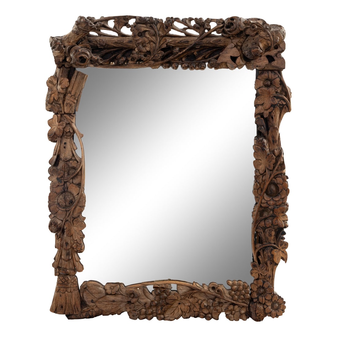 A Continental Carved Oak Mirror (1 of 17)