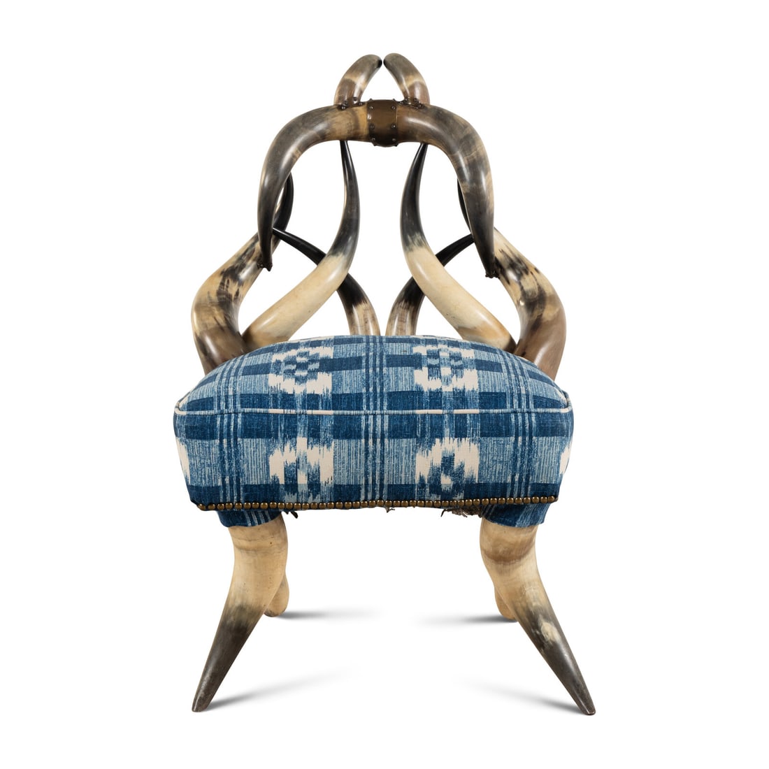A Victorian Horn Side Chair: A Victorian Horn Side Chair Late 19th Century Height 35 x width 22 1/4 x depth 20 inches. Property from a Utah Mountain Residence This lot is located in Chicago.