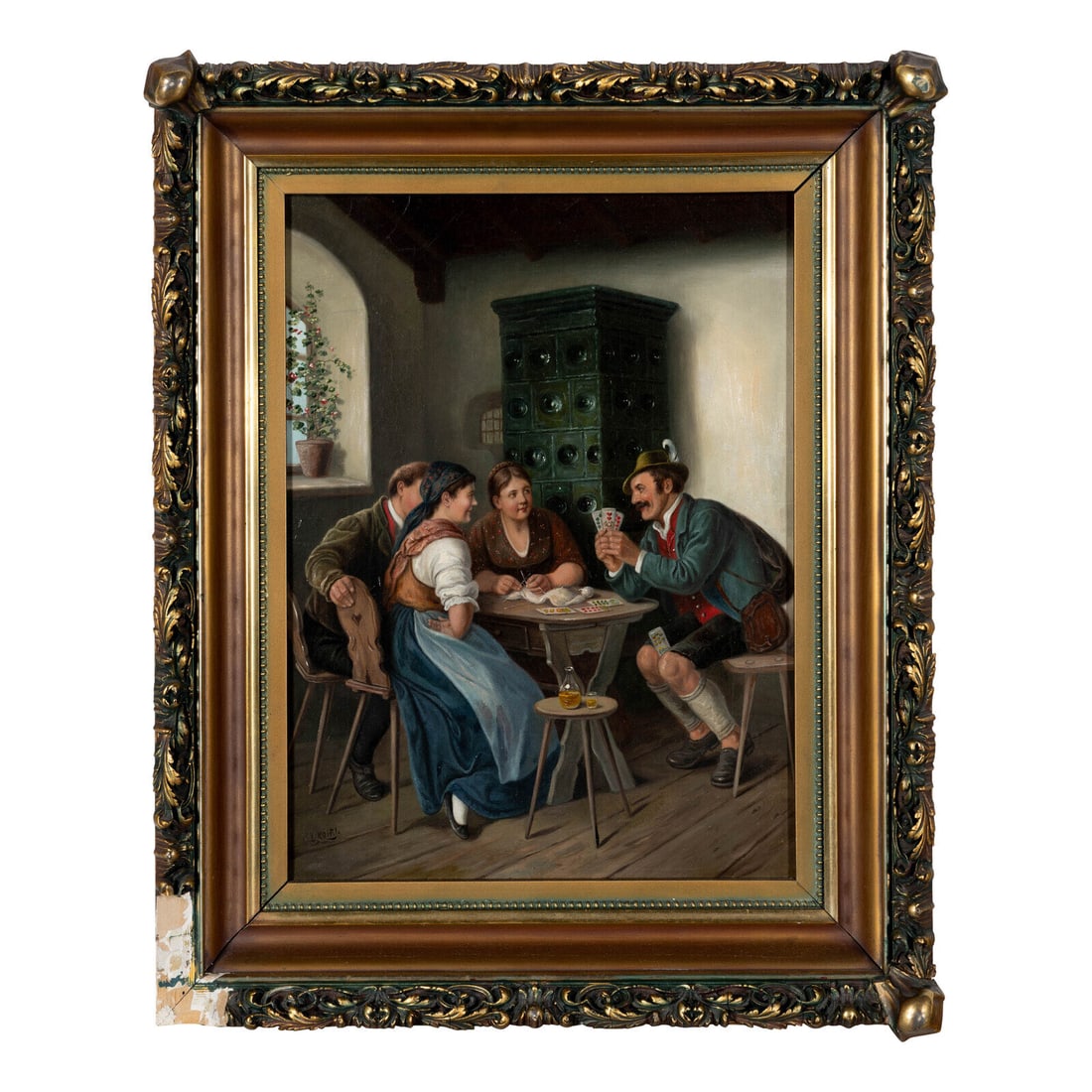 Ludwig Kohrl (German, 1858-1927) Card Trick (1 of 3)