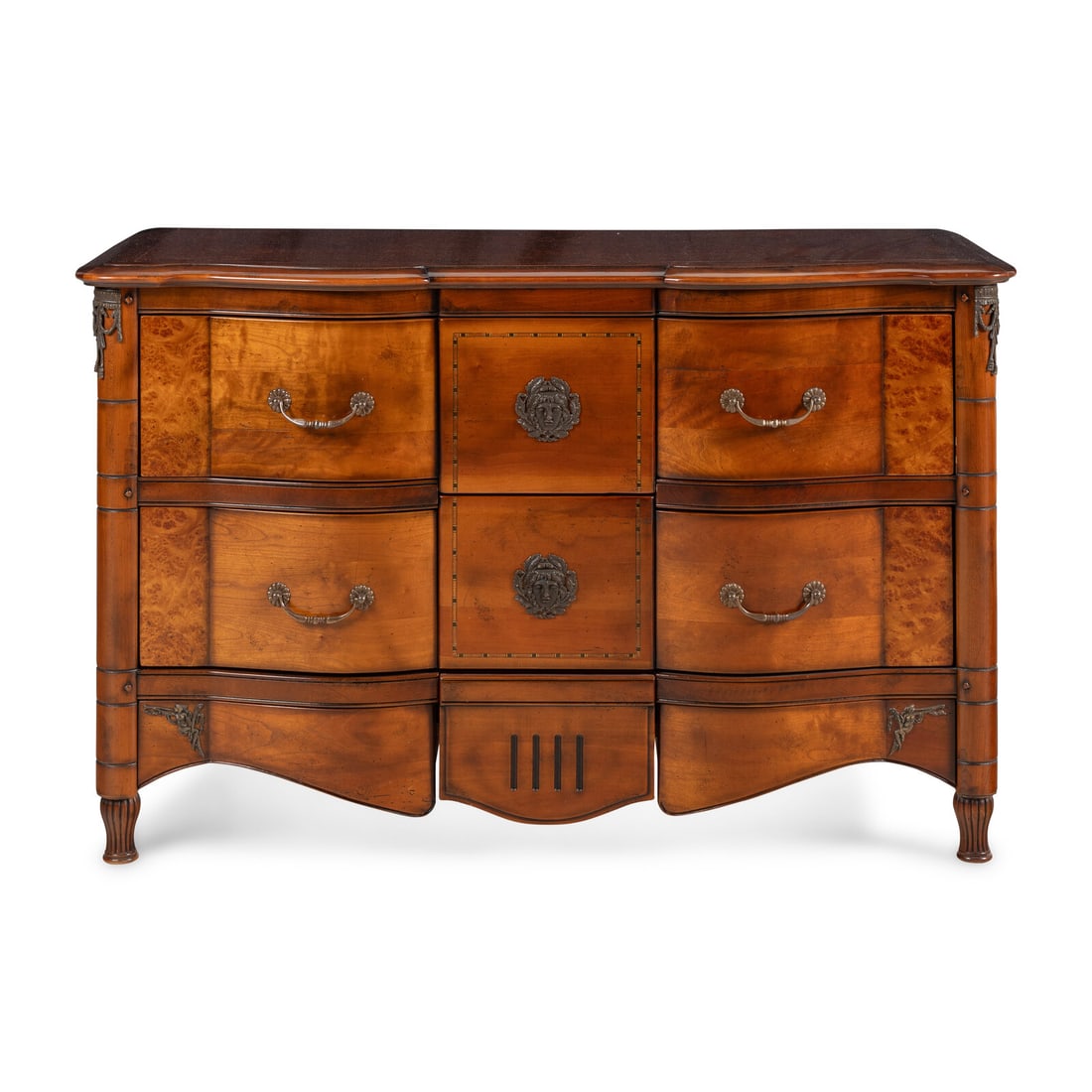 A French Provincial Style Walnut and Burlwood Commode (1 of 17)