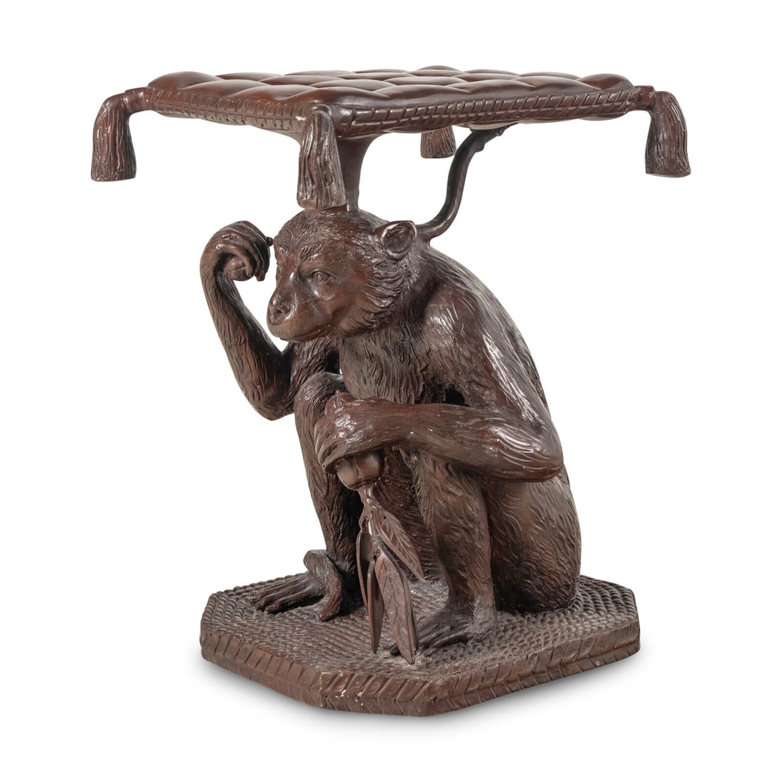 A Patinated Bronze Monkey-Form Stool - 2