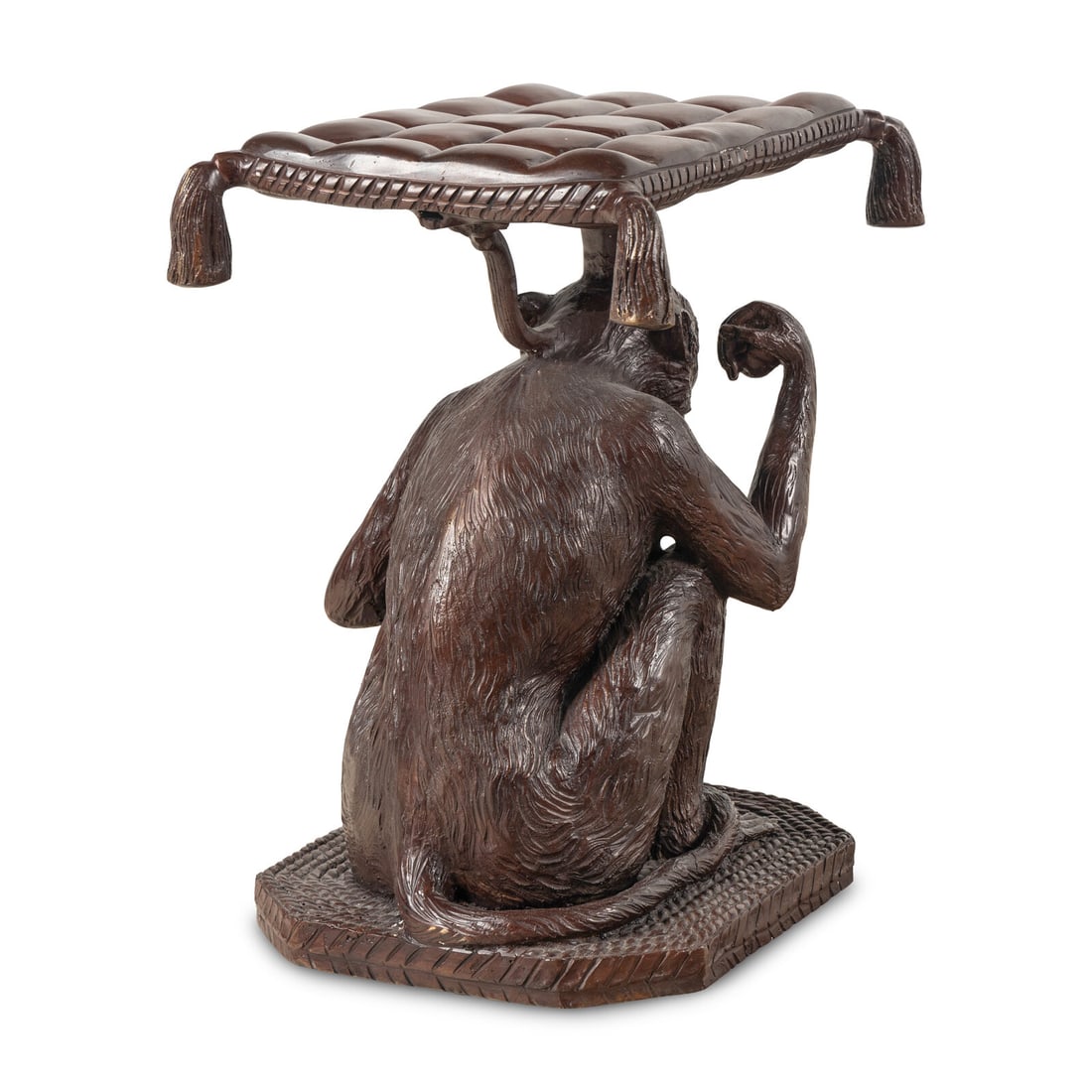 A Patinated Bronze Monkey-Form Stool - 3