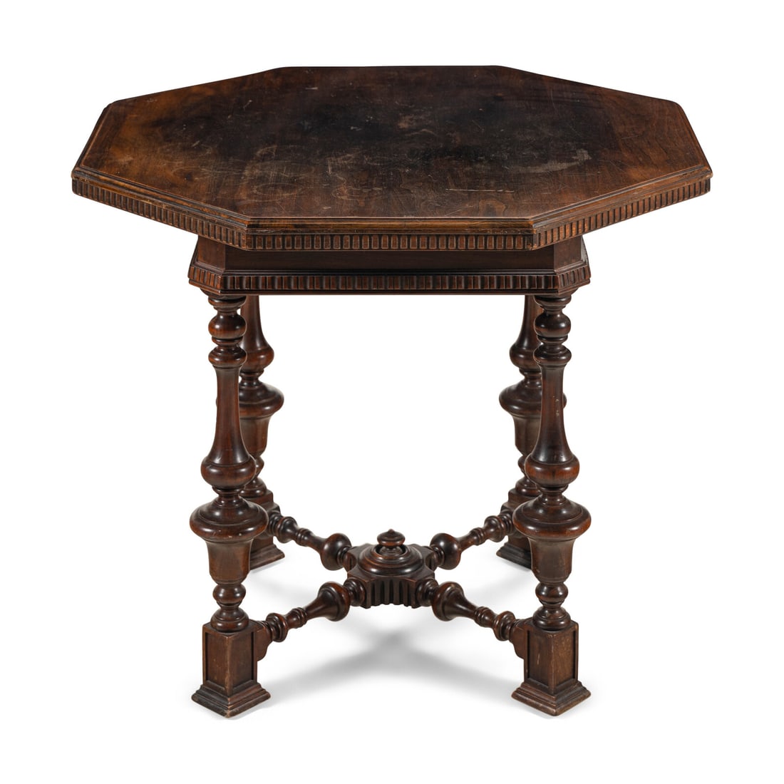 An Italian Walnut Octagonal Side Table (1 of 17)