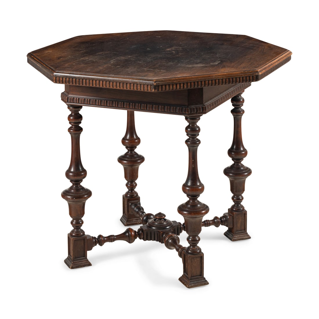 An Italian Walnut Octagonal Side Table - 2