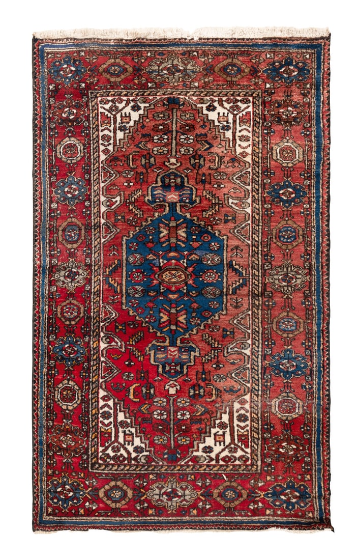 A Turkish Rug: A Turkish Rug 20th Century 6 feet 9 inches x 4 feet 3 inches. Property from a Utah Mountain Residence This lot is located in Chicago.