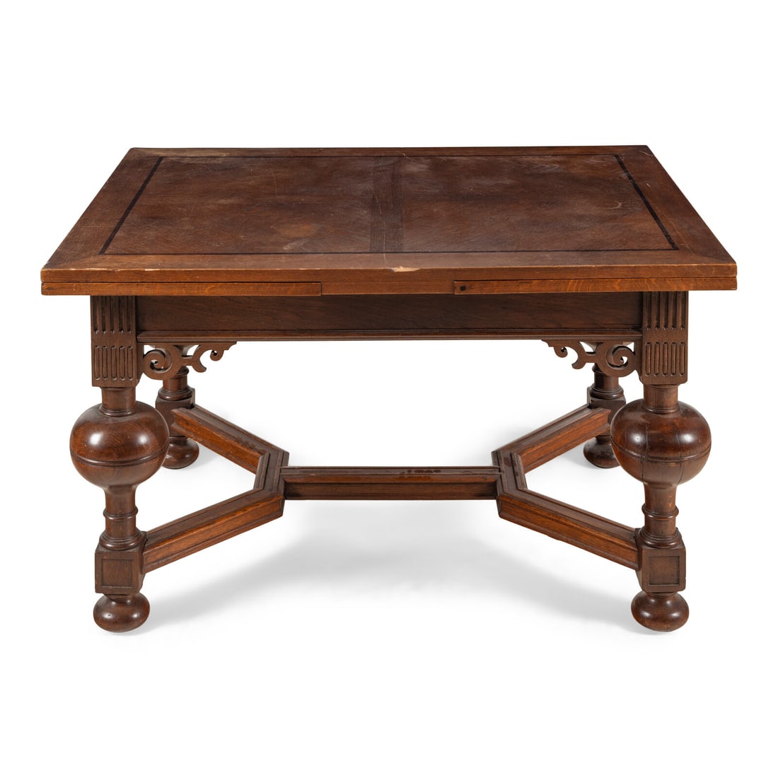 A Baroque Style Oak Draw-Leaf Dining Table (1 of 18)
