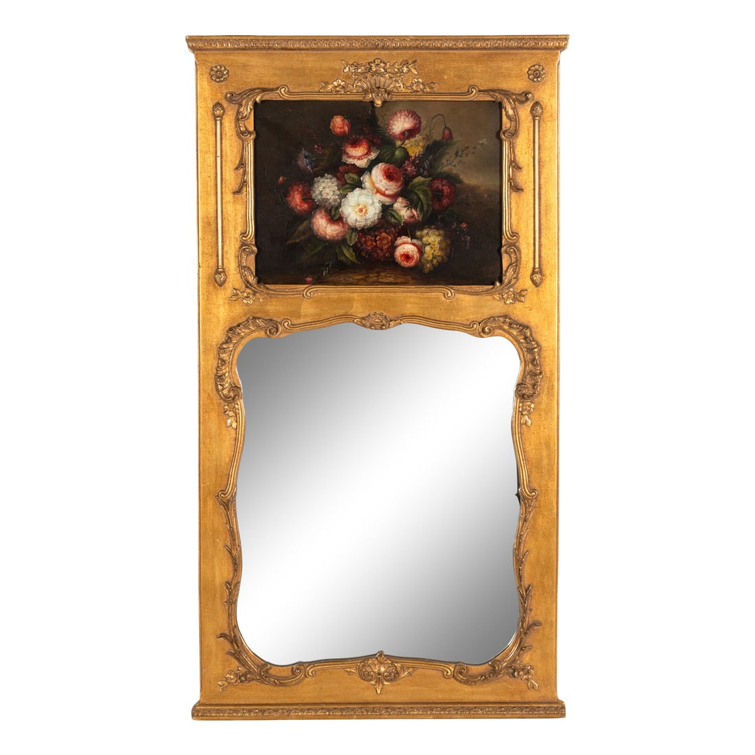 A Rococo Style Giltwood Trumeau Mirror (1 of 17)