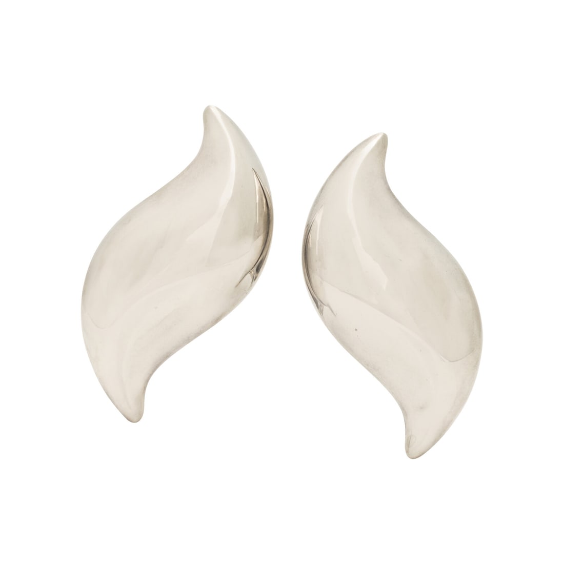 Tiffany & Co., Elsa Peretti, 'Feather', Sterling Silver Earrings (1 of 2)