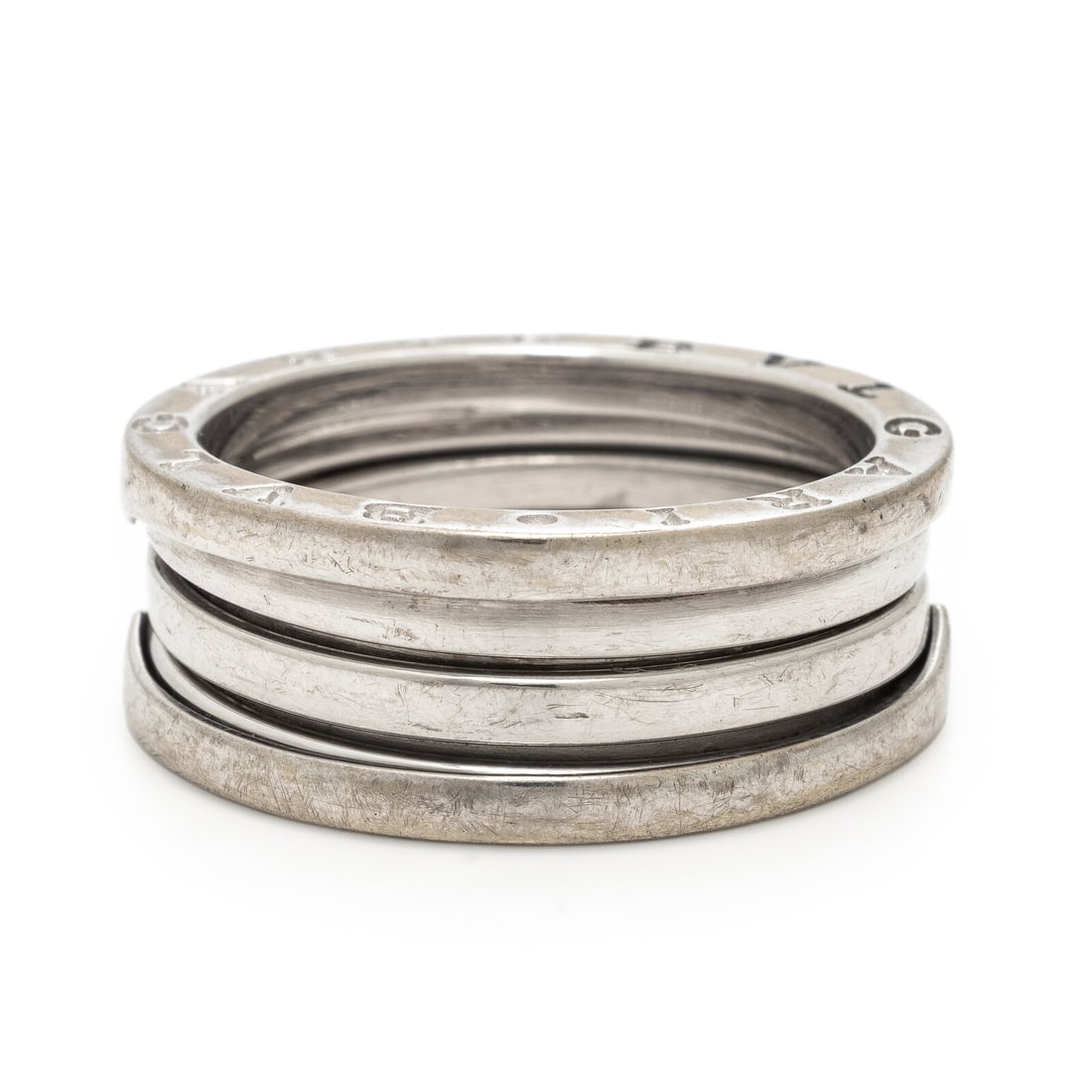Bulgari, 'B.Zero1', White Gold Ring: Bulgari, 'B.Zero1', White Gold Ring 18 karat white gold. Ring size 9 1/4. Stamp: BVLGARI BVLGARI (Italian workshop mark) 750 BVLGARI MADE IN ITALY 61. Gross weight: 7.10 dwt.