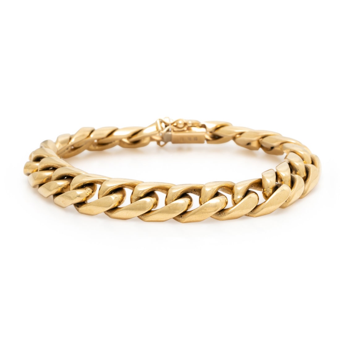 Italian, Yellow Gold Curb Link Bracelet (1 of 3)