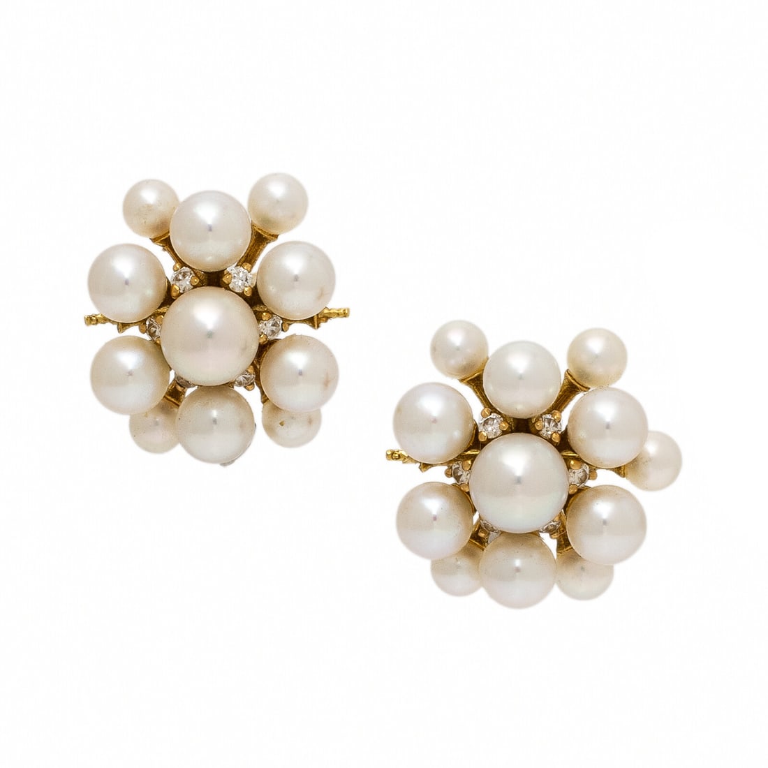 Paul Morelli, 'Orbit', Pearl and Diamond Earrings (1 of 2)