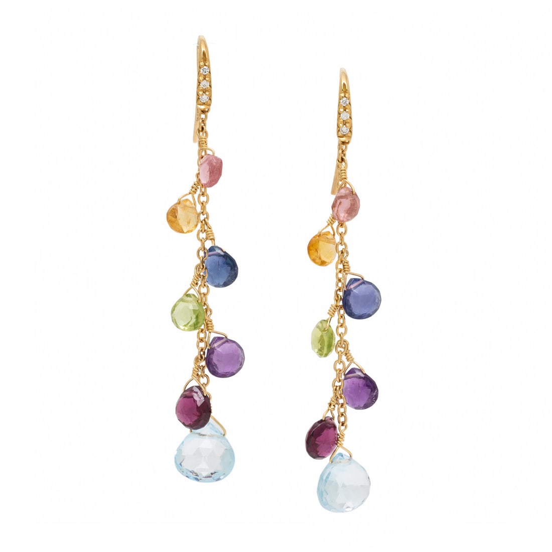 Marco Bicego, Multigem and Yellow Gold Earrings (1 of 2)
