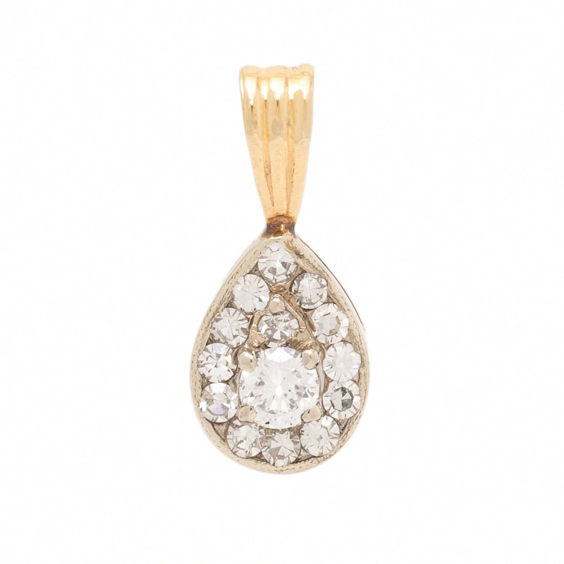 Diamond and Bicolor Gold Pendant (1 of 2)