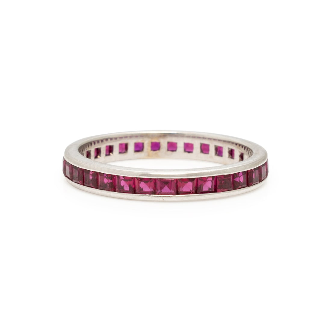 Ruby and White Gold Eternity Band (1 of 3)