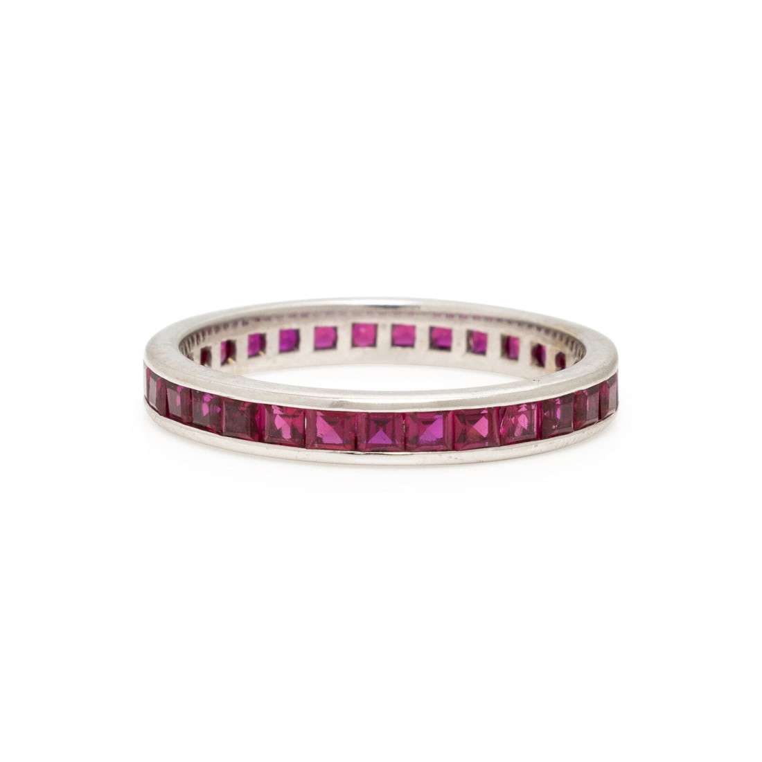 Ruby and White Gold Eternity Band - 2