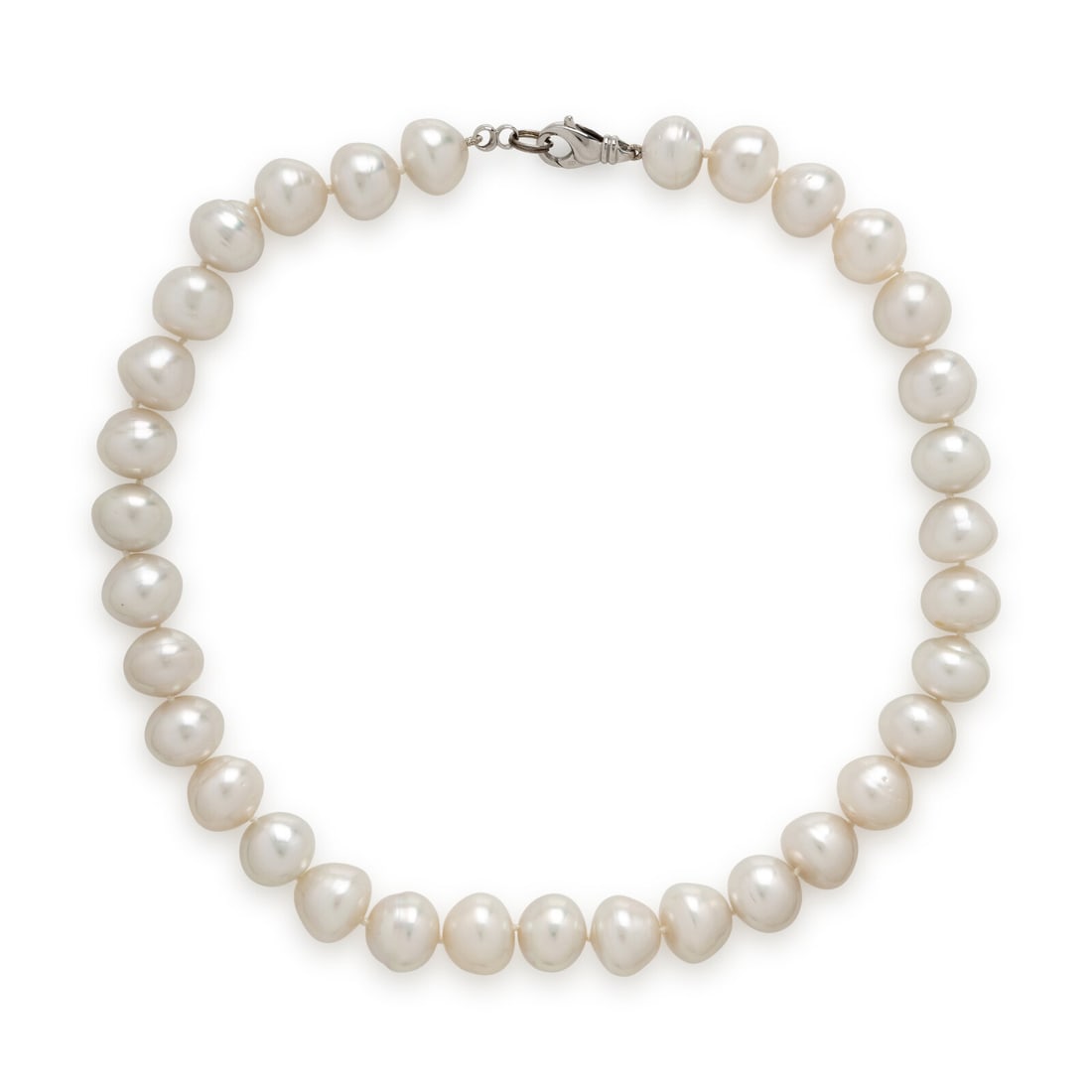 Cultured Pearl and White Gold Necklace (1 of 2)