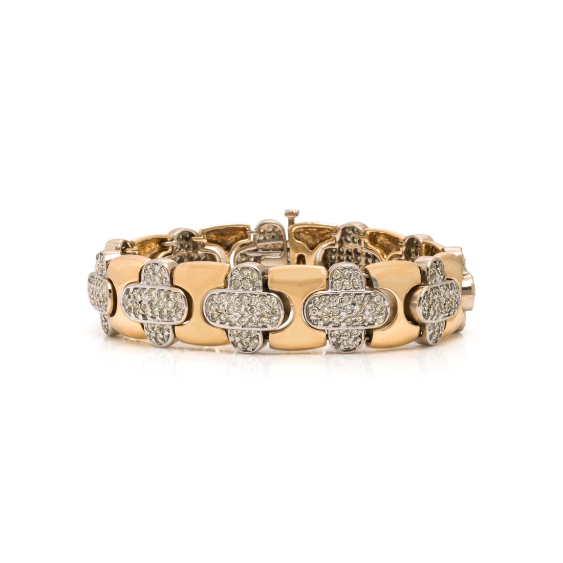 Diamond and Bicolor Gold Bracelet (1 of 3)
