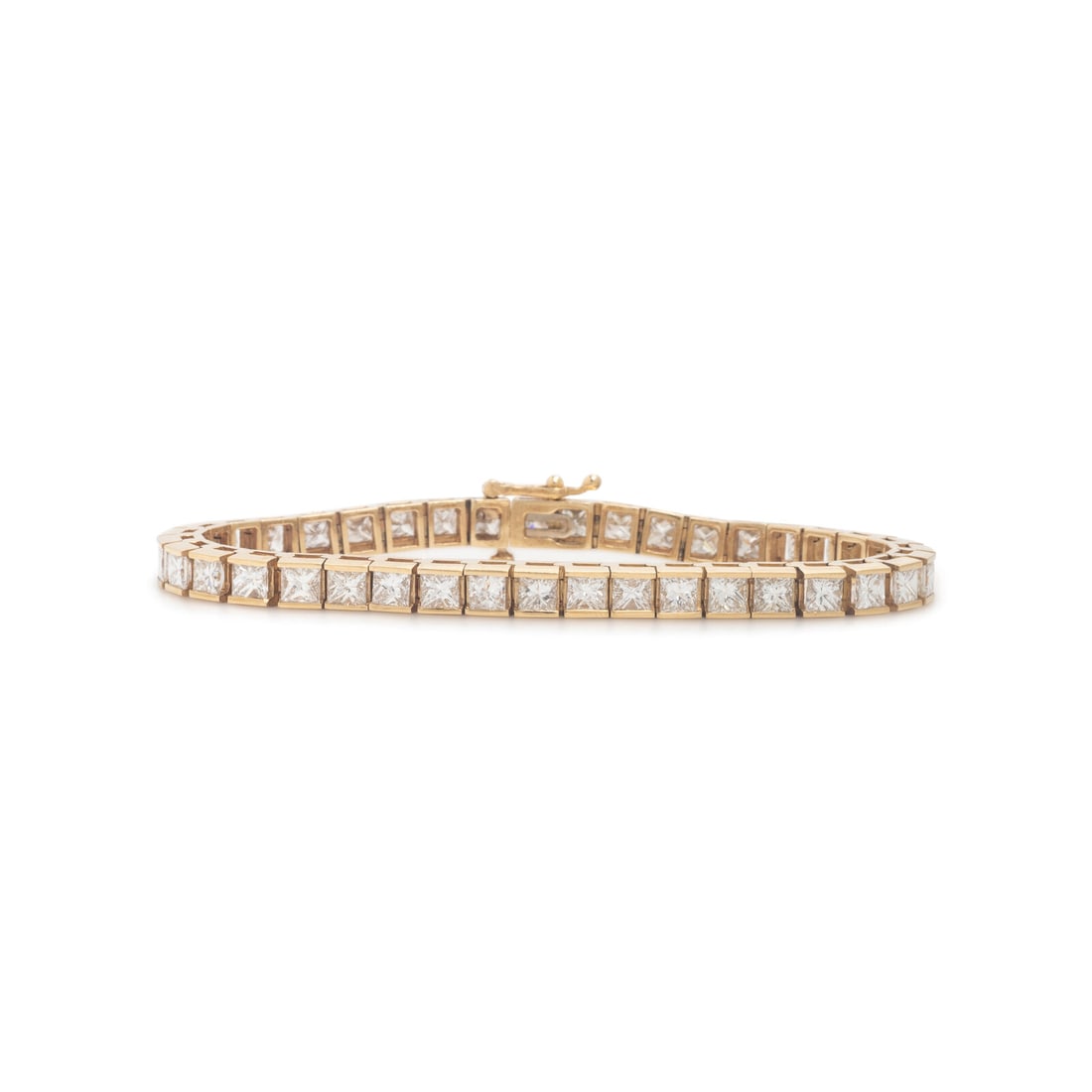 Diamond and Yellow Gold Line Bracelet (1 of 4)