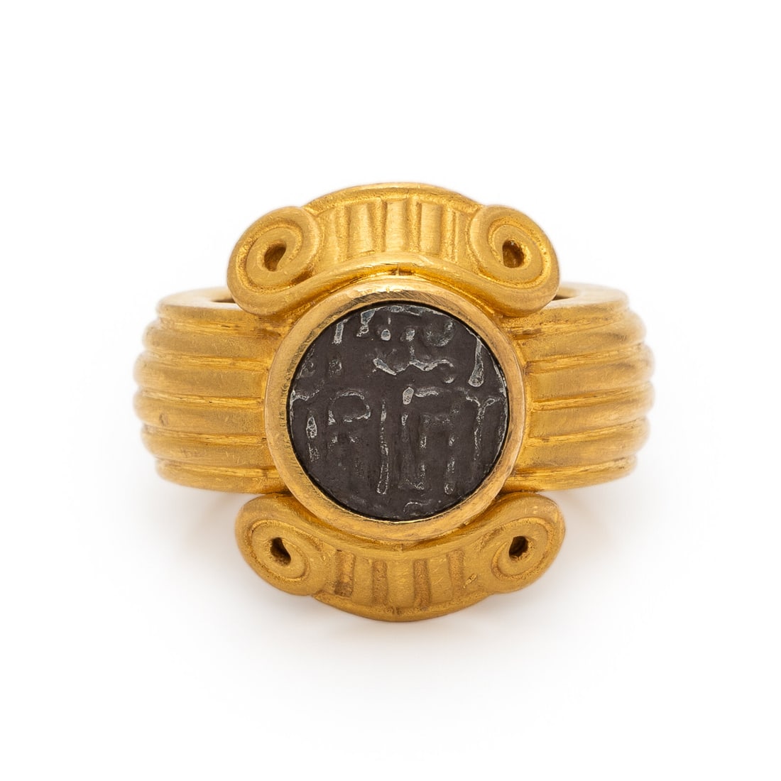 Yellow Gold and Coin Ring (1 of 3)