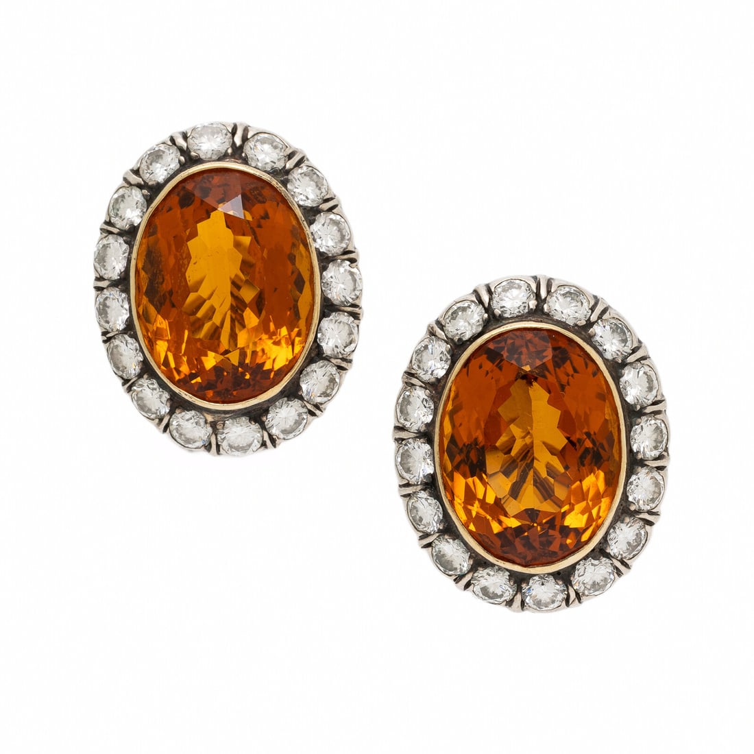 Citrine and Diamond Earrings (1 of 2)