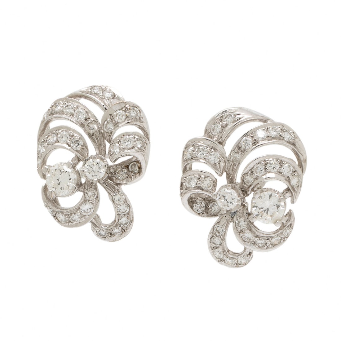 White Gold and Diamond Earrings (1 of 2)