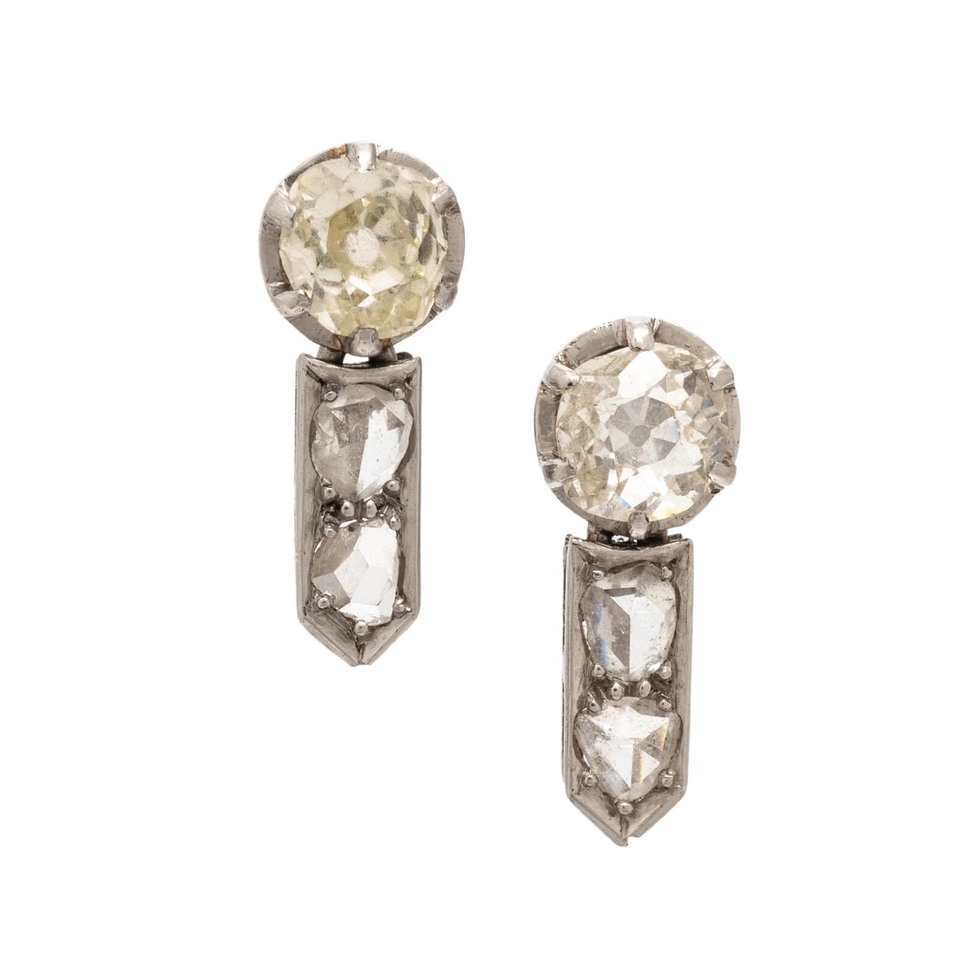 Antique, Diamond and Platinum Earrings (1 of 2)