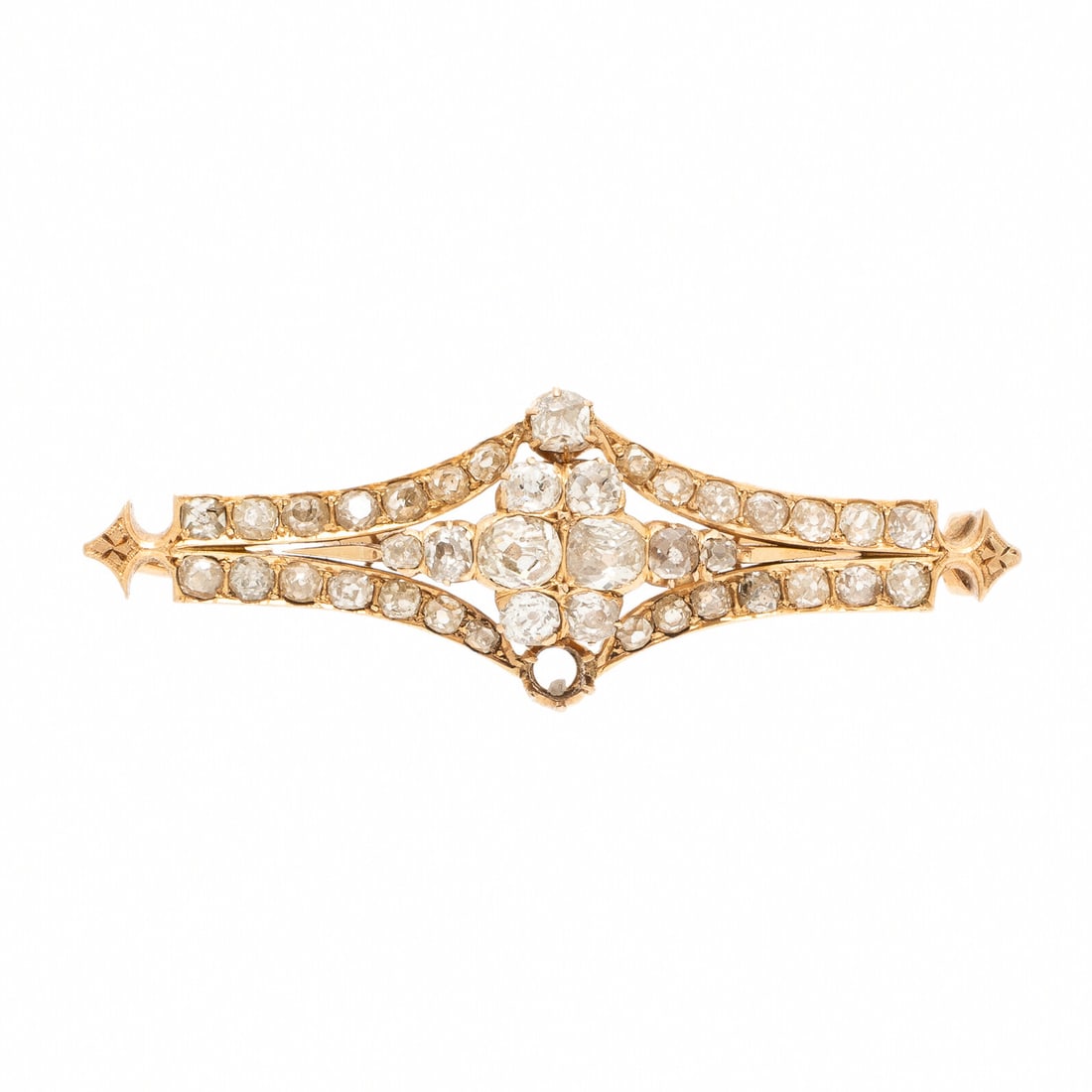 Antique, Diamond and Rose Gold Brooch (1 of 2)