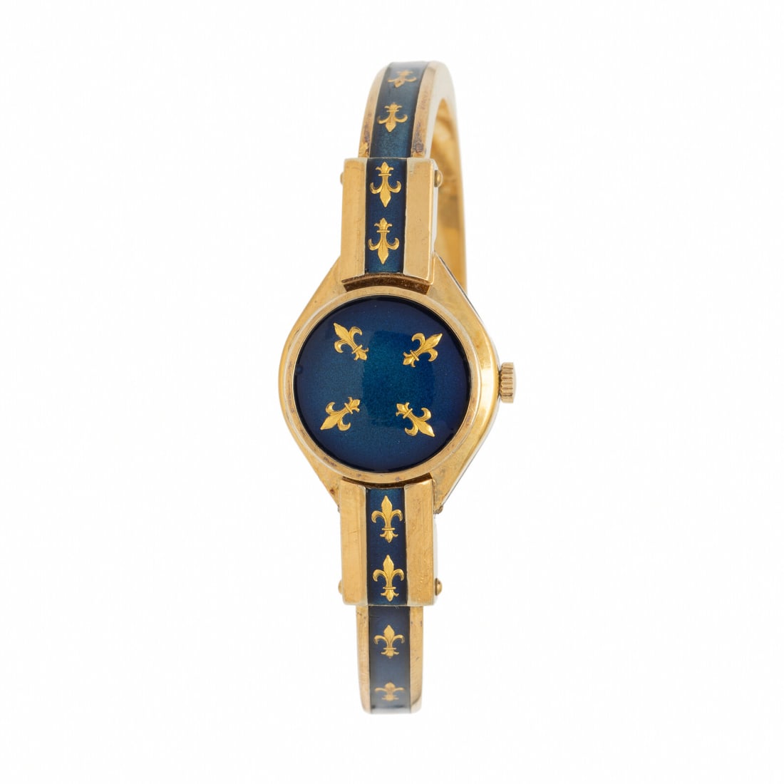 Bucherer, Gold-Plated and Enamel Surprise Watch with Cuff Bracelet (1 of 3)